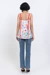 Shop_Pop Sugar_White Cotton Round Neck Floral Print Designer Top _at_Aza_Fashions