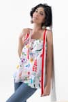Buy_Pop Sugar_White Cotton Round Neck Floral Print Designer Top _Online_at_Aza_Fashions