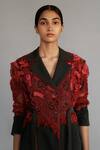 Buy Anurag Gupta Red Crepe, Brocade Lace Map Embroidery Coat Set Online at Aza Fashions Buy_Anurag Gupta_Red Crepe, Brocade Lace Map Embroidery Coat Set _Online_at_Aza_Fashions