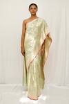 Buy_Neha & Tarun_Green Silk Embroidery Sea Designer Saree _Online_at_Aza_Fashions