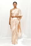 Buy_Neha & Tarun_Gold Silk Woven Saree _at_Aza_Fashions