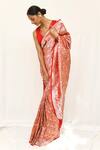 Buy_Neha & Tarun_Red Silk Designer Woven Saree _Online_at_Aza_Fashions