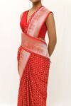 Buy_Neha & Tarun_Red Silk Zari Woven Saree With Unstitched Blouse Piece _Online_at_Aza_Fashions
