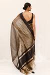 Shop_Neha & Tarun_Black Silk Designer Saree _at_Aza_Fashions