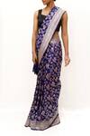 Buy_Neha & Tarun_Blue Silk Designer Woven Saree _Online_at_Aza_Fashions