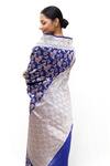 Shop_Neha & Tarun_Blue Silk Designer Woven Saree _Online_at_Aza_Fashions