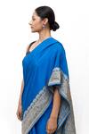 Buy_Neha & Tarun_Blue Silk Designer Saree _Online_at_Aza_Fashions