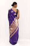 Shop_Neha & Tarun_Purple Silk Embroidery Designer Saree _at_Aza_Fashions