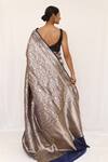 Shop_Neha & Tarun_Blue Silk Designer Woven Saree _at_Aza_Fashions