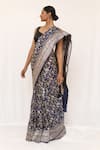 Buy_Neha & Tarun_Blue Silk Zari Designer Woven Saree _at_Aza_Fashions
