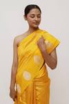 Buy_Neha & Tarun_Yellow Silk Embroidery Woven Saree With Blouse Piece _Online_at_Aza_Fashions