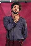 Buy_Jatin Malik_Gray Crepe Greyish Blue Designer Set _at_Aza_Fashions