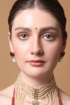 Buy_Dugran By Dugristyle_Red Ruby Rapture Drop Earring _Online_at_Aza_Fashions