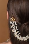 Dugran By Dugristyle_Pink Pearls Gold-plated Petal Whisper Braid _Online_at_Aza_Fashions