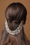 Buy_Dugran By Dugristyle_Pink Pearls Gold-plated Petal Whisper Braid _at_Aza_Fashions