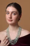 Buy_Dugran By Dugristyle_Green Mystic Meadow Layered Necklace _at_Aza_Fashions