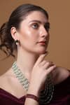Buy_Dugran By Dugristyle_Green Mystic Meadow Layered Necklace _Online_at_Aza_Fashions