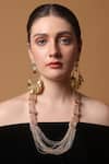 Shop_Dugran By Dugristyle_Brown Chestnut Charm Gold-plated Necklace _at_Aza_Fashions