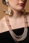 Shop_Dugran By Dugristyle_Brown Chestnut Charm Gold-plated Necklace _Online_at_Aza_Fashions