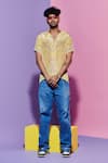Buy_Esha L Amin_Lavender Men's Amoeba Print Shirt _at_Aza_Fashions