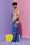 Esha L Amin_Multi Color Cotton Croissant Print Men's Shirt _Online_at_Aza_Fashions