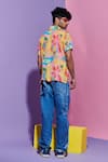 Shop_Esha L Amin_Multi Color Cotton Croissant Print Men's Shirt _at_Aza_Fashions