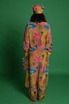 Shop_Esha L Amin_Multi Color Crepe Croissant Print Palazzo _at_Aza_Fashions