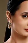 Buy_HRISHA_Gold Plated Designer Earrings _at_Aza_Fashions