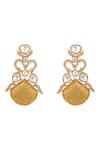 Buy_HRISHA_Gold Plated Designer Necklace And Earring Set _Online_at_Aza_Fashions