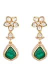 Shop_HRISHA_Green Designer Gold Plated Jewelry Set _Online_at_Aza_Fashions