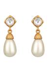 Buy_HRISHA_Gold Plated Pearls And Creamy White Designer Jewelry Set _Online_at_Aza_Fashions