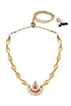 Buy_HRISHA_Gold Plated Kundan Polki Necklace Set _Online_at_Aza_Fashions