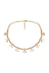 HRISHA_Gold Plated Pearls Antique Mother Of Jewelry Set _Online_at_Aza_Fashions