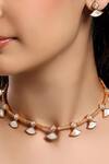 Buy_HRISHA_Gold Plated Pearls Antique Mother Of Jewelry Set _at_Aza_Fashions