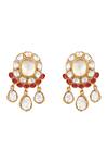 Buy_HRISHA_Gold Plated Pink Designer Necklace And Earring Set _Online_at_Aza_Fashions
