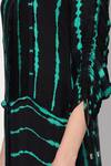 Linetribe_ Black Viscose, Satin Collared Green Designer Dress Online at Aza Fashions Linetribe__Black Viscose, Satin Collared Green Designer Dress _Online_at_Aza_Fashions