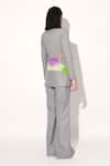 Linetribe__Gray Designer Grey Suiting Blazer And Pant Set _Online_at_Aza_Fashions