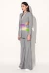 Buy_Linetribe__Gray Designer Grey Suiting Blazer And Pant Set _Online_at_Aza_Fashions