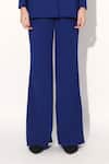 Shop_Linetribe__Blue Crepe Designer Blazer And Pant Set _Online_at_Aza_Fashions