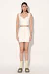 Buy_Linetribe__White Denim Skirt Set _at_Aza_Fashions