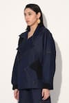 Buy_Linetribe__Blue Denim Shawl Neck Designer Jacket _Online_at_Aza_Fashions