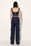 Shop_Linetribe__Blue Denim Cargo Pant _at_Aza_Fashions