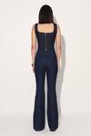 Shop_Linetribe__Blue Denim Square Neck Designer Corset _at_Aza_Fashions