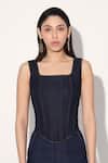 Shop_Linetribe__Blue Denim Square Neck Designer Corset 