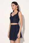 Shop_Linetribe__Blue Denim Sweetheart Neck Bralette Set _Online_at_Aza_Fashions