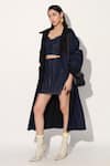 Linetribe__Blue Denim Crop Top And Skirt Set _Online_at_Aza_Fashions