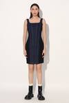 Linetribe__Blue Denim Square Neck Dress _at_Aza_Fashions