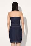 Shop_Linetribe__Blue Denim Off-shoulder Strapless Dress _Online_at_Aza_Fashions