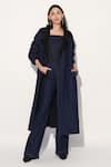 Linetribe__Blue Denim Designer Trench Coat _Online_at_Aza_Fashions
