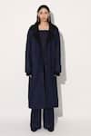 Shop_Linetribe__Blue Denim Designer Trench Coat _Online_at_Aza_Fashions